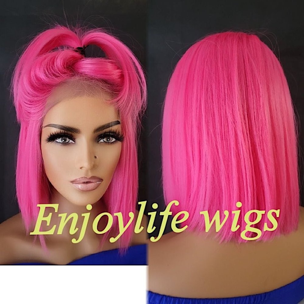 wowfactor pink lace bob wig